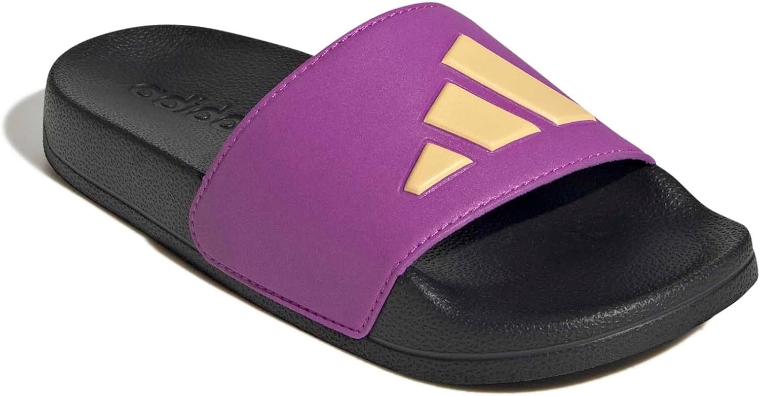 image:imageadidas Kids Adilette Shower Logo KBlackPurple Burst
