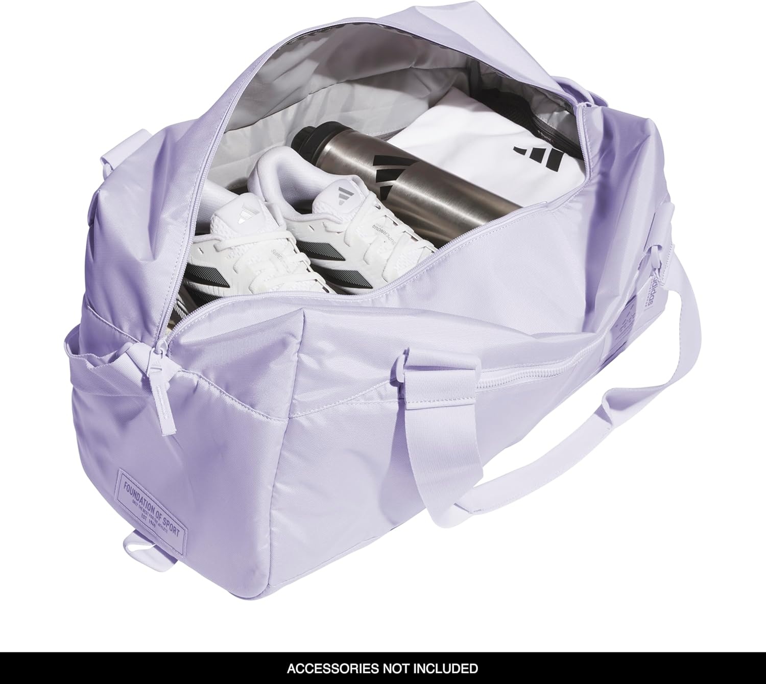 image:imageadidas Lounge Premium Sport Duffel Bag for Travel and Gym Alumina Beige One SizeFrozen Purple