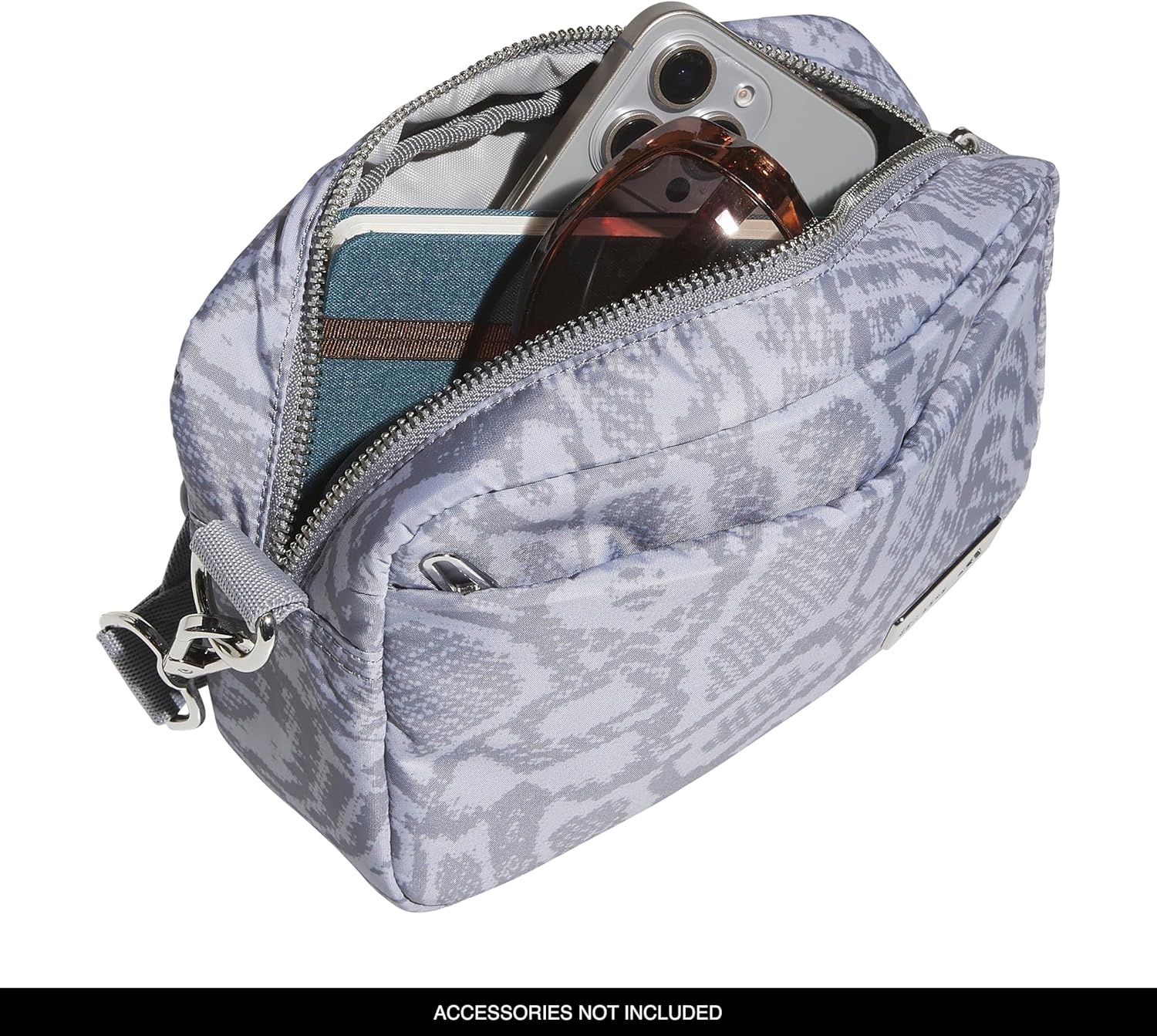 image:imageadidas Luxe Crossbody Premium Shoulder BagReptile Halo SilvergreyGrey