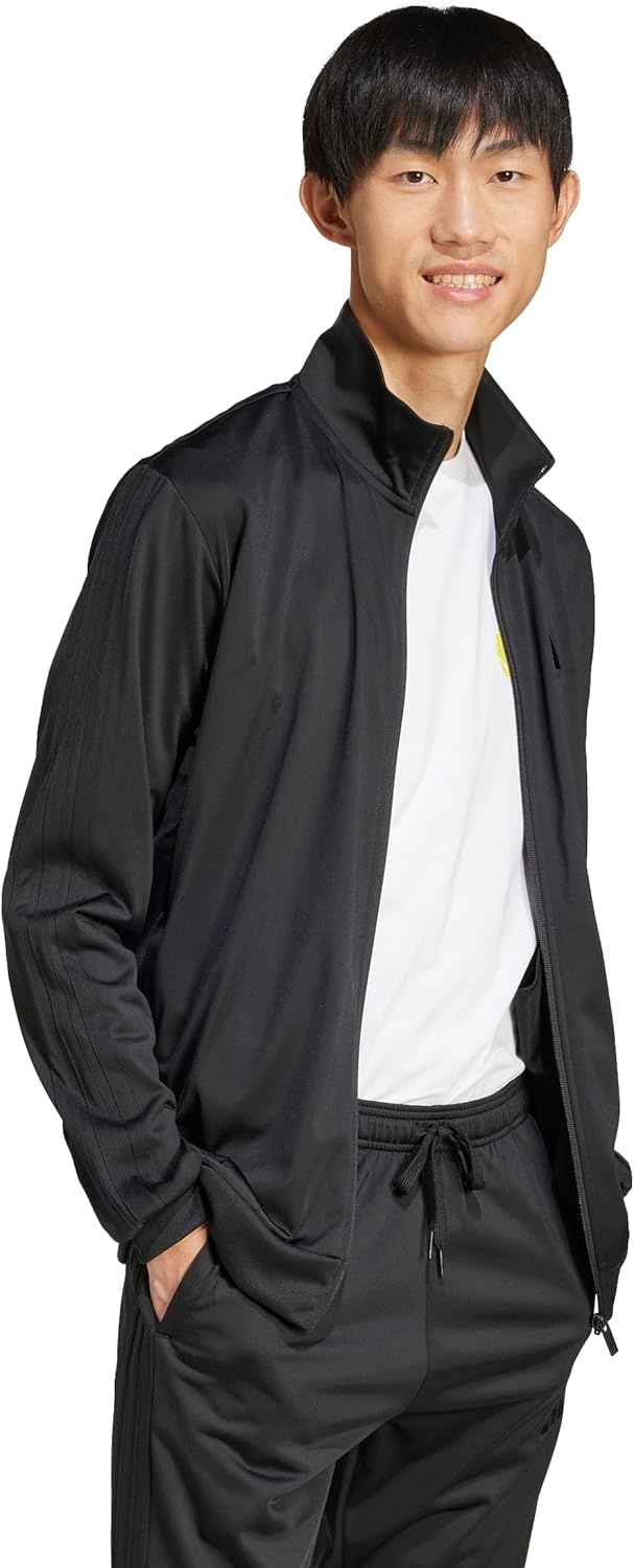 image:imageadidas Mens 3Stripes Tricot Track TopBlackBlack