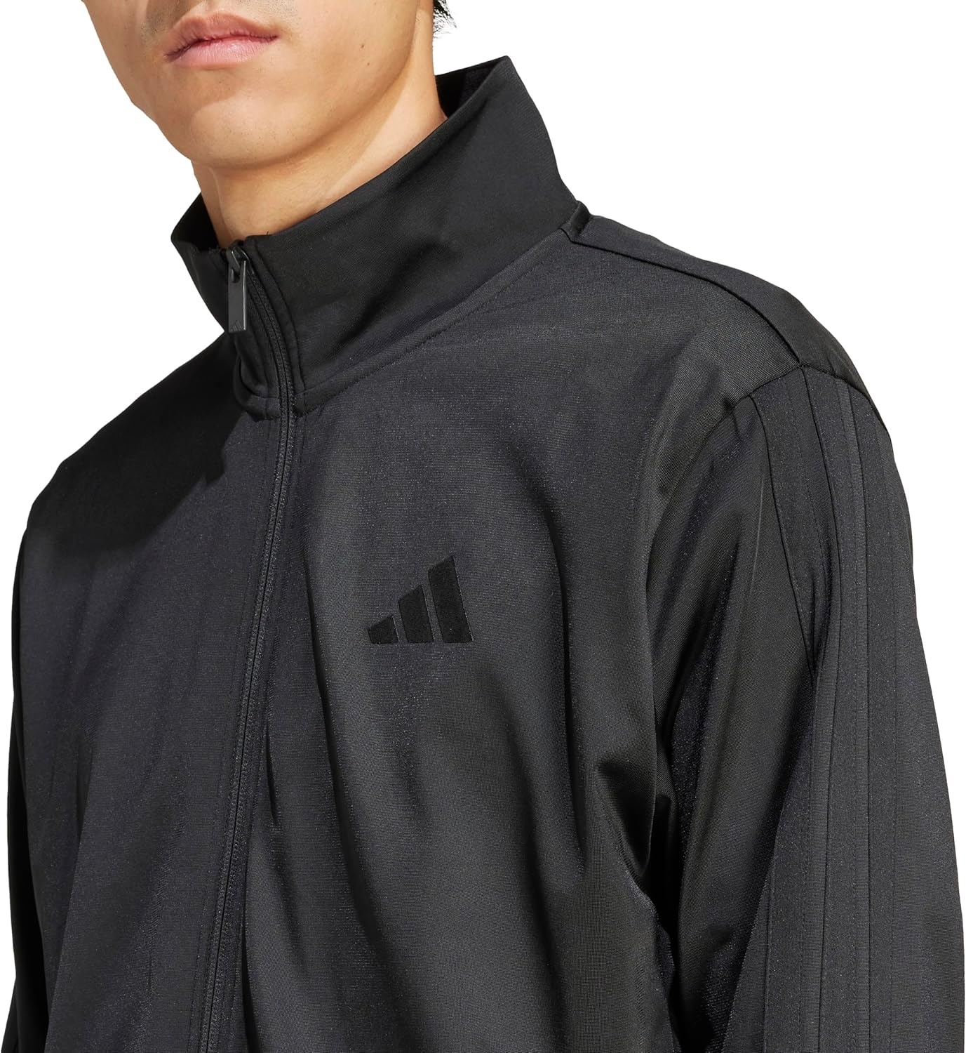 image:imageadidas Mens 3Stripes Tricot Track TopBlackBlack
