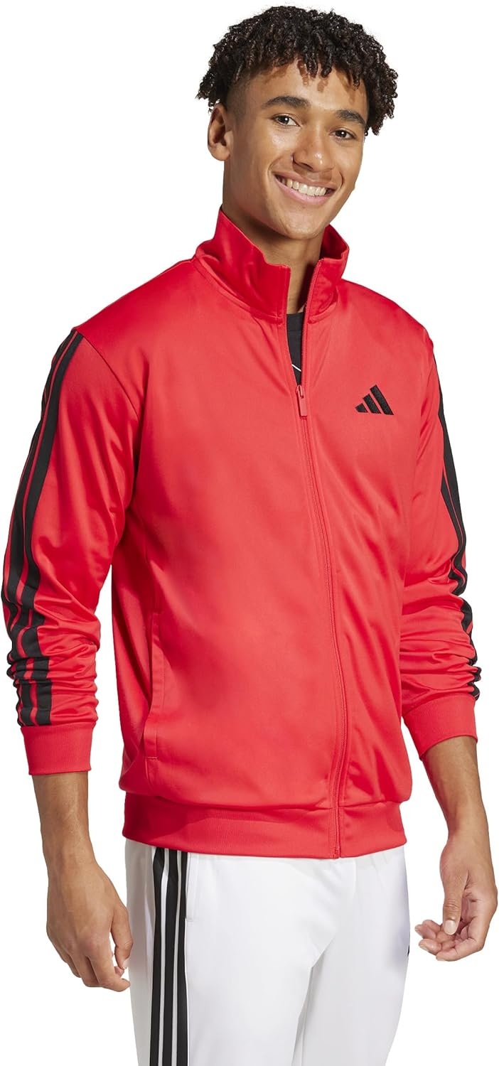 image:imageadidas Mens 3Stripes Tricot Track TopPure Ruby