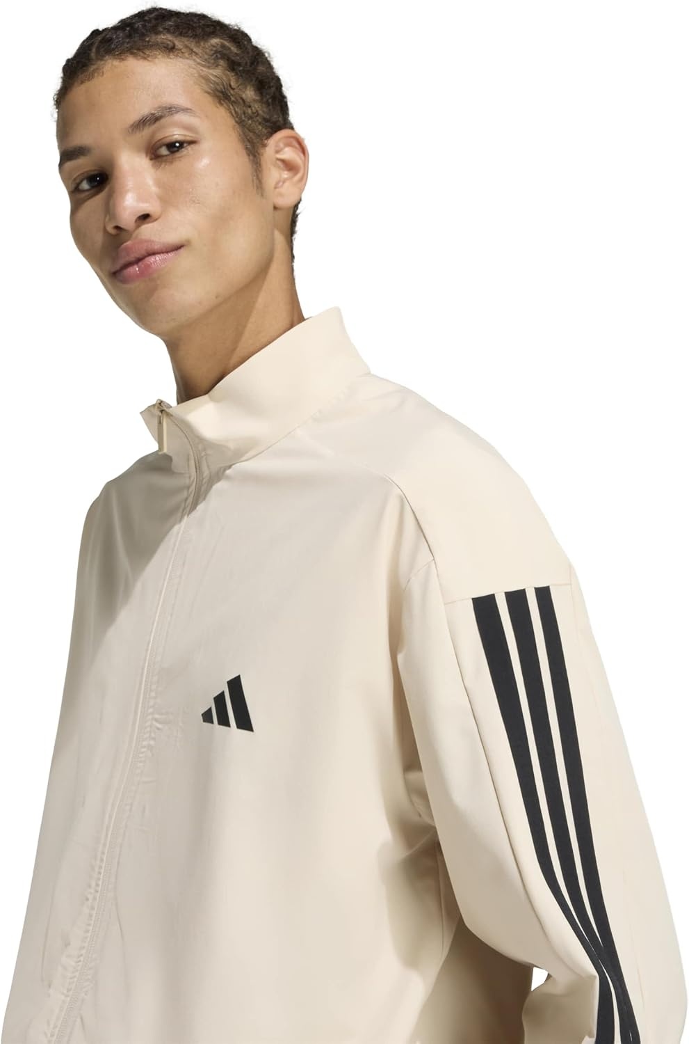 image:imageadidas Mens 3stripes Woven Track TopCrystal Linen