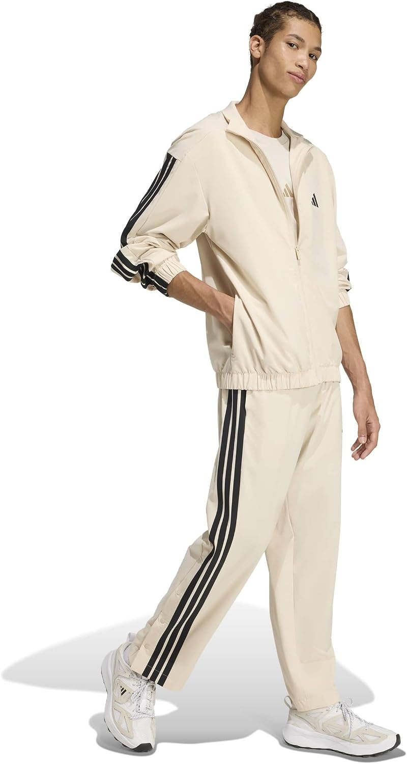 image:imageadidas Mens 3stripes Woven Track TopCrystal Linen