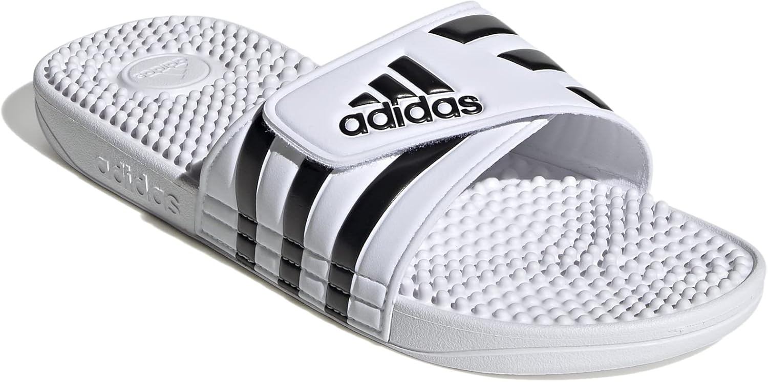 image:imageadidas Mens Adissage Slide SandalsWhiteCore BlackWhite