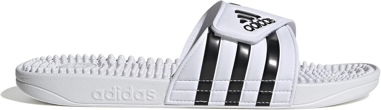 image:imageadidas Mens Adissage Slide SandalsWhiteCore BlackWhite