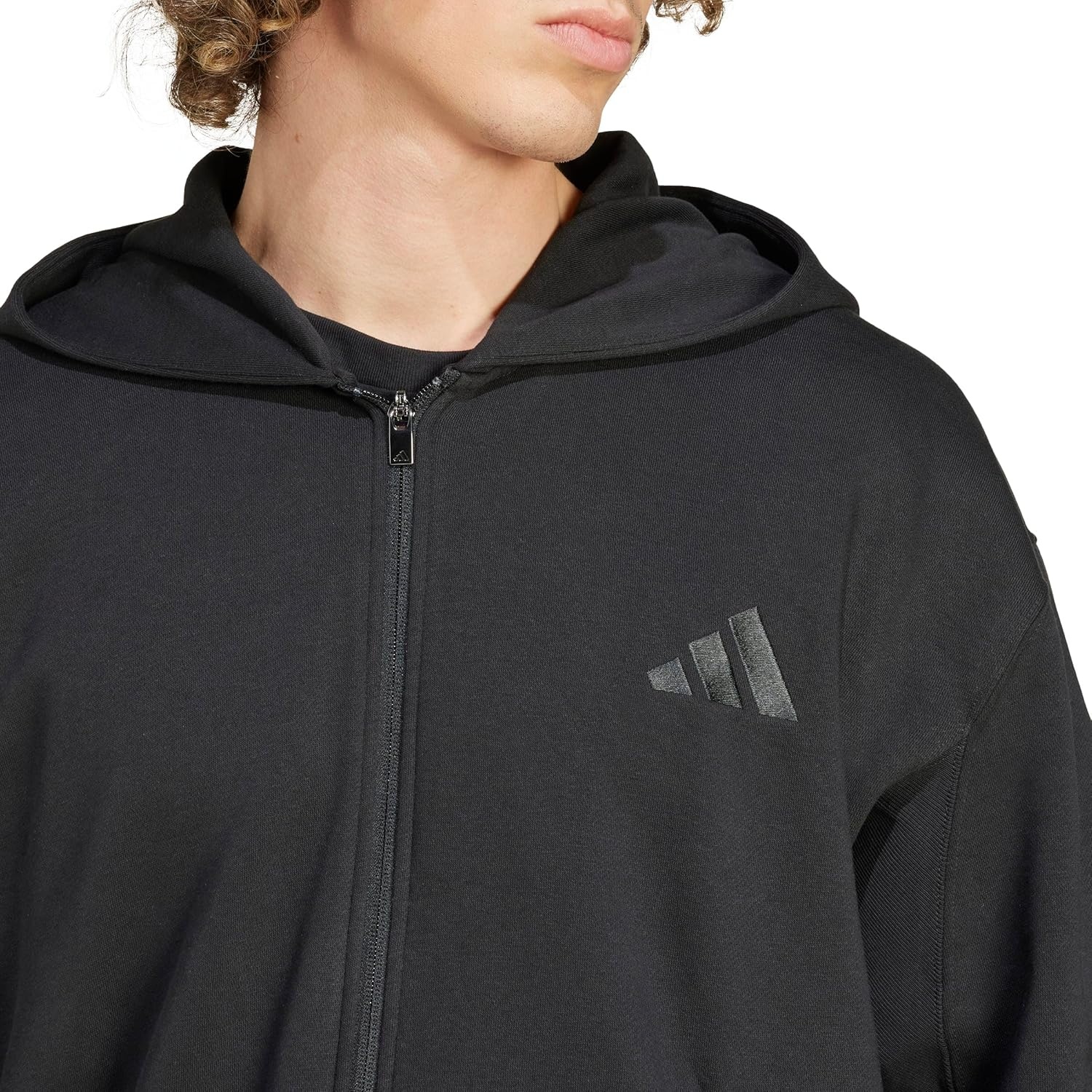 image:imageadidas Mens All Szn Fleece FullZip Hoodie SweatshirtBlack