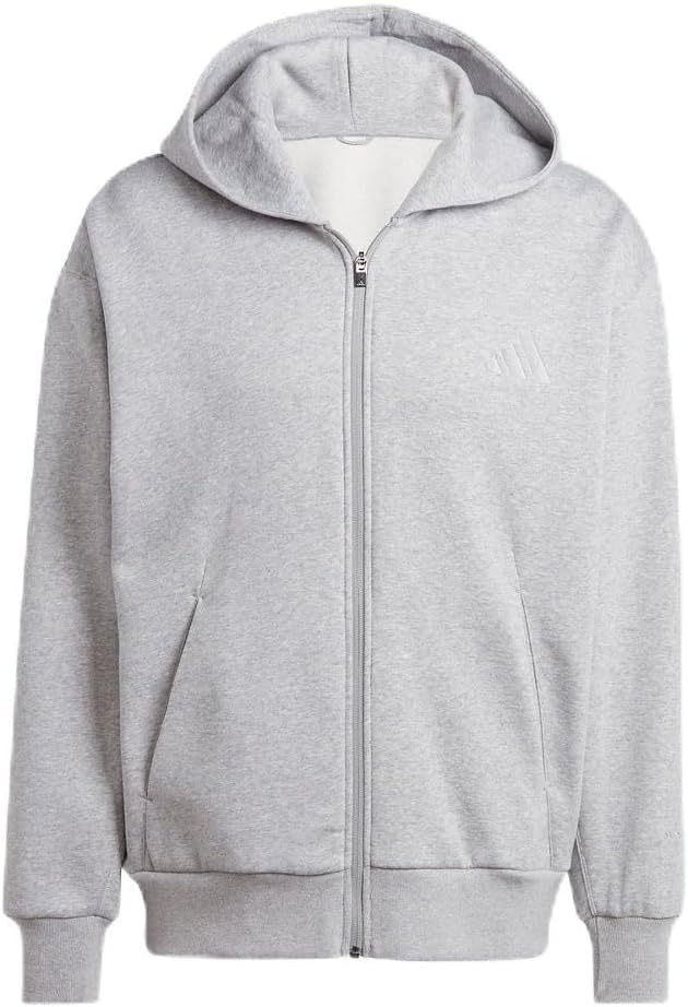 image:imageadidas Mens All Szn Fleece FullZip Hoodie SweatshirtMedium Grey Heather