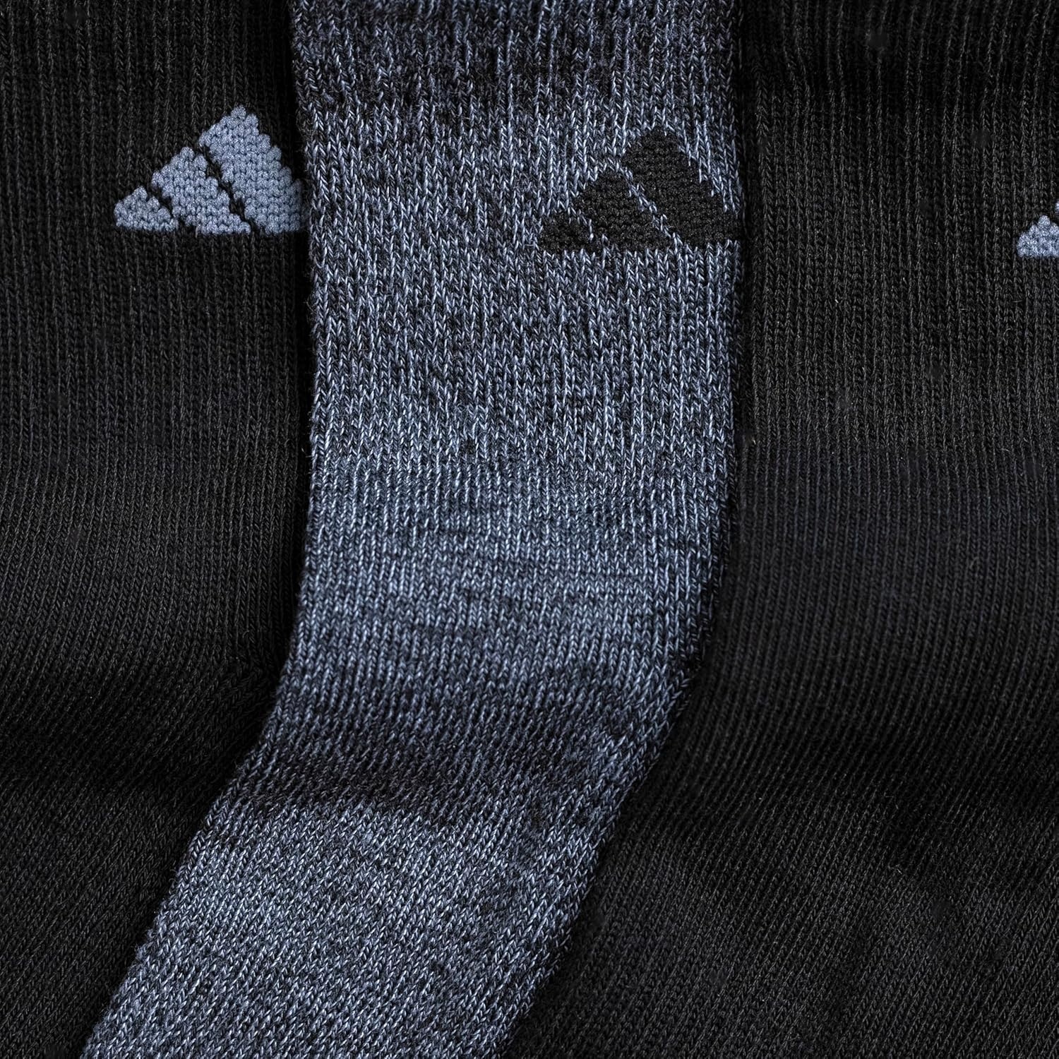 image:imageadidas Mens Athletic Cushioned 6Pack QuarterBlack Onix MarlBlackOnix