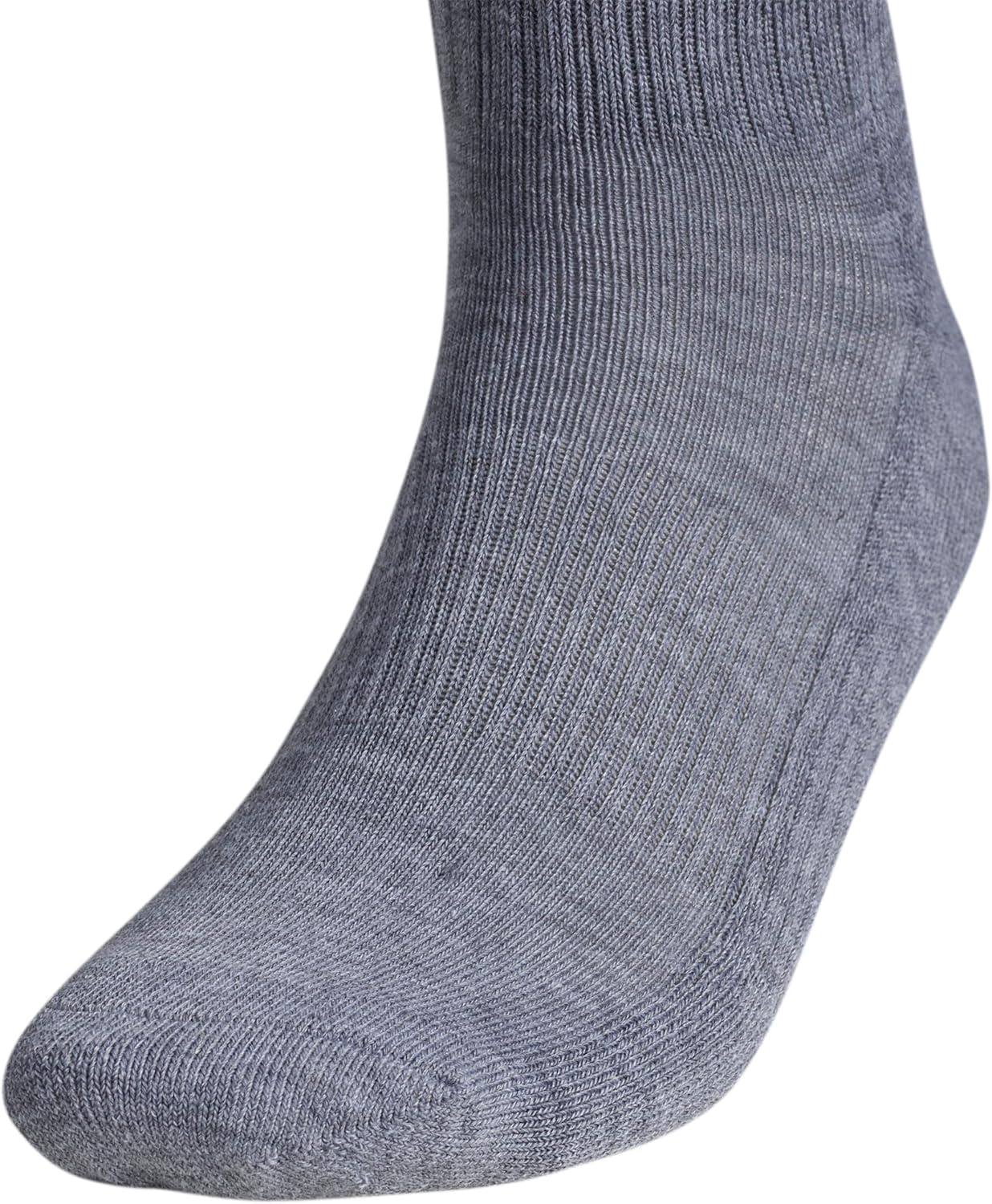 image:imageadidas Mens Athletic Cushioned 6Pack QuarterHeather GreyBlack
