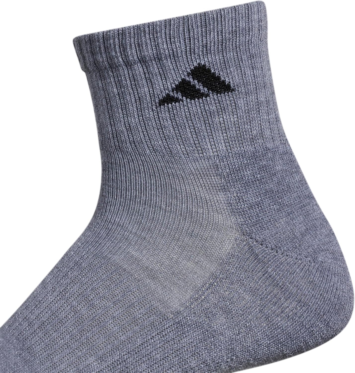 image:imageadidas Mens Athletic Cushioned 6Pack QuarterHeather GreyBlack