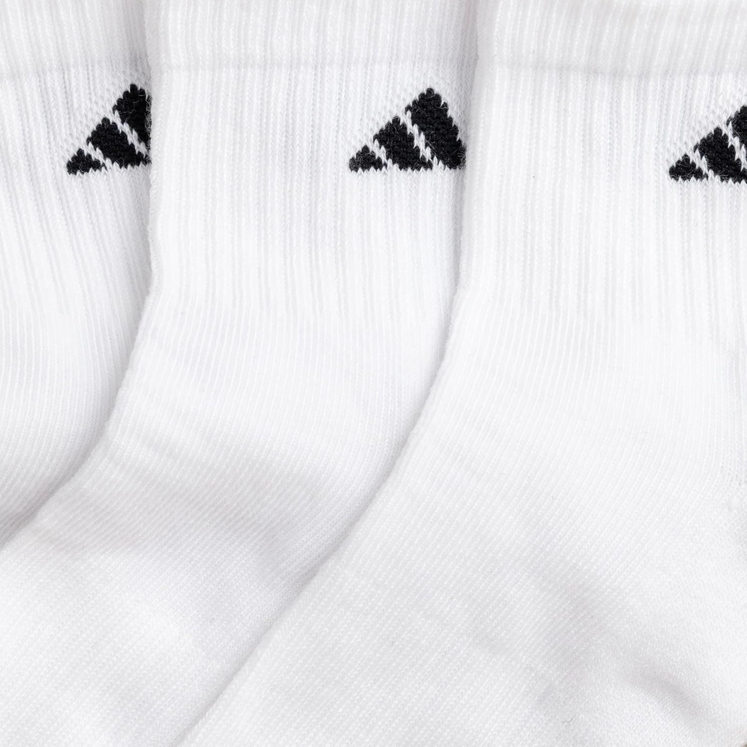 image:imageadidas Mens Athletic Cushioned 6Pack QuarterWhiteBlack