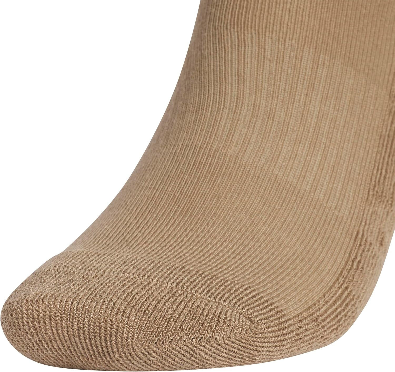 image:imageadidas Mens Athletic Cushioned Low Cut Ankle Socks 6 Pairs Durable amp ComfortableKhaki SixWhiteCrystal Linen Beige