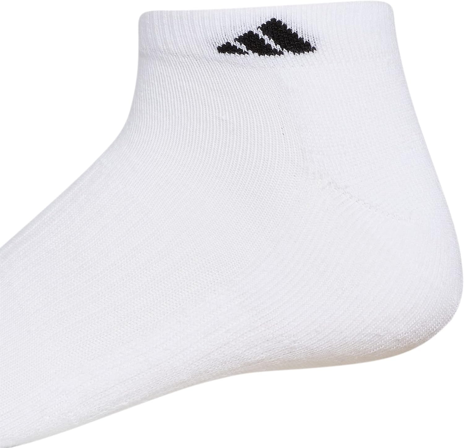 image:imageadidas Mens Athletic Cushioned Low Cut Ankle Socks 6 Pairs Durable amp ComfortableWhiteBlackWhite