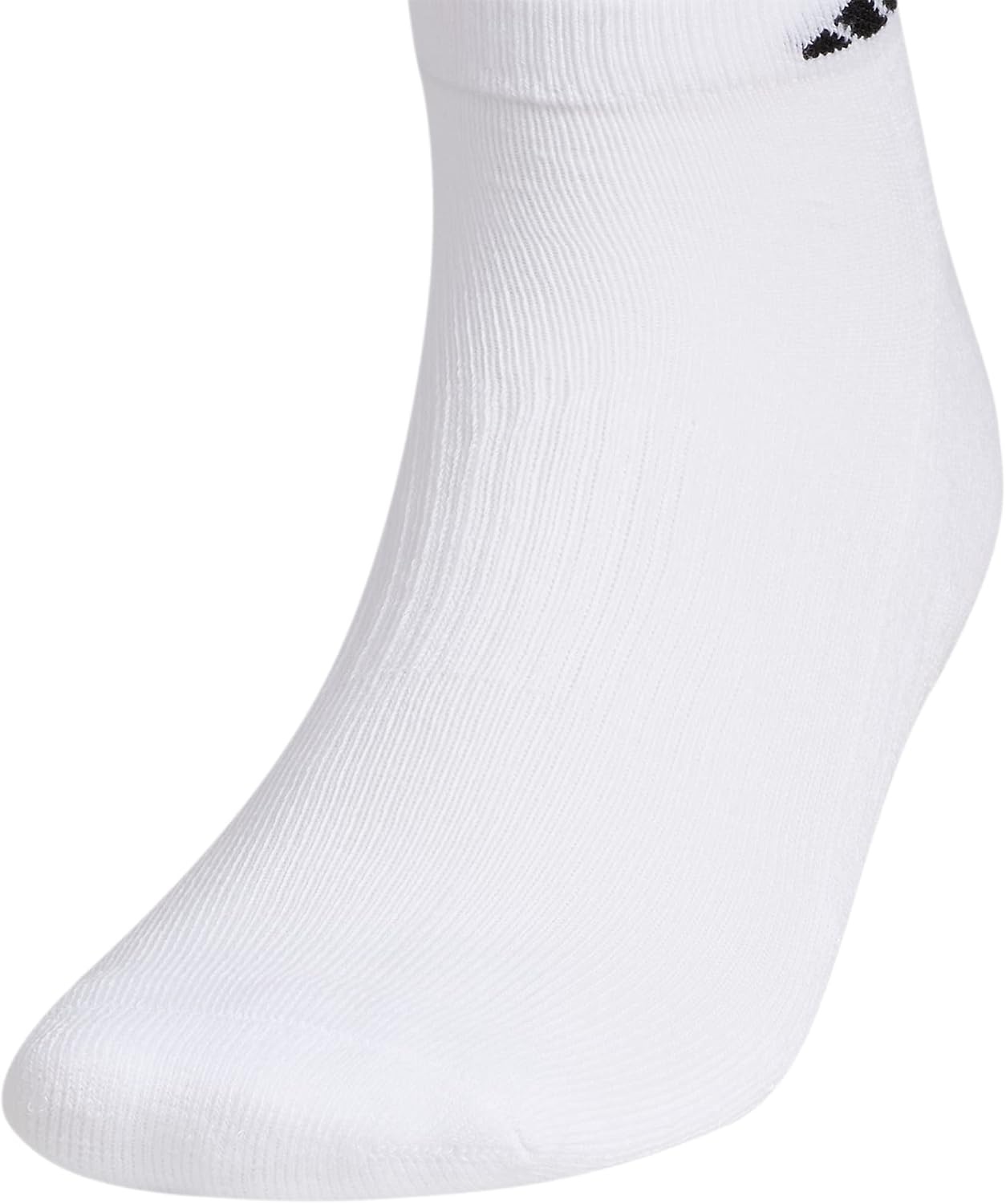 image:imageadidas Mens Athletic Cushioned Low Cut Ankle Socks 6 Pairs Durable amp ComfortableWhiteBlackWhite