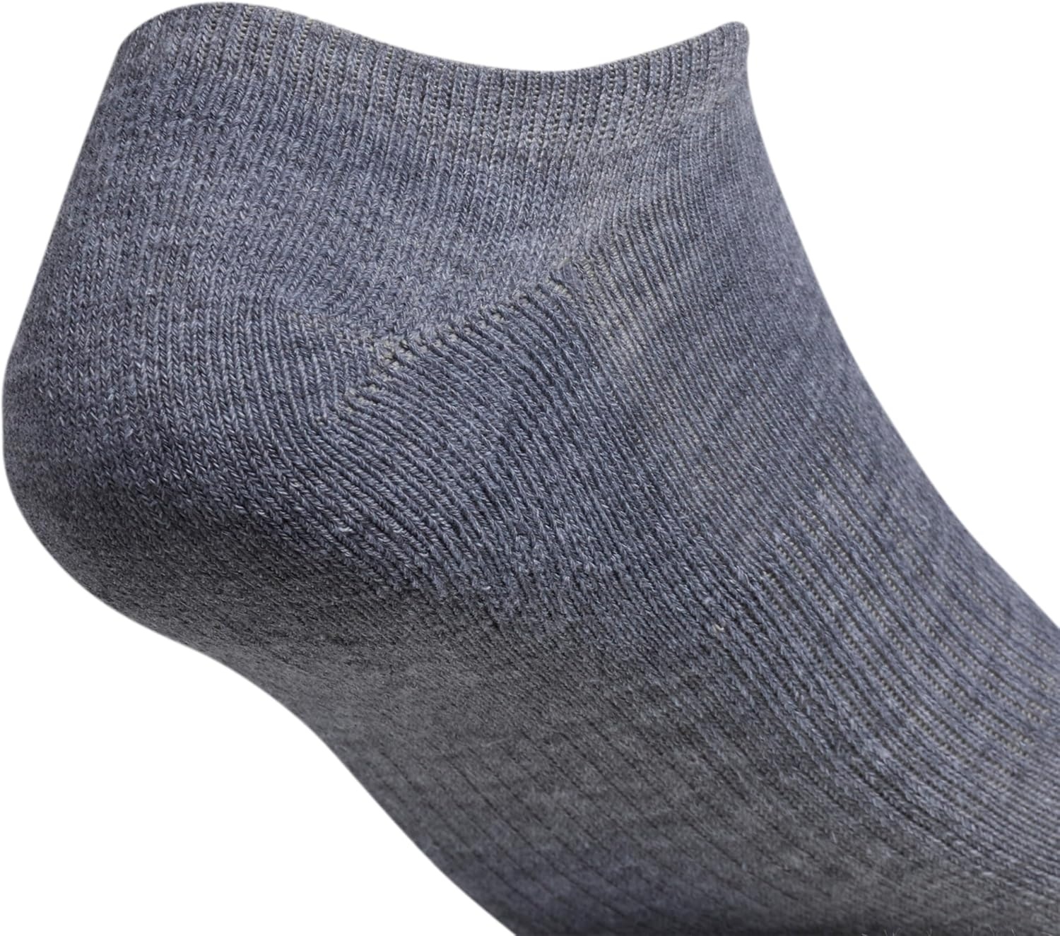 image:imageadidas Mens Athletic Cushioned No Show Socks 6 Pairs Durable amp ComfortableHeather GreyBlack