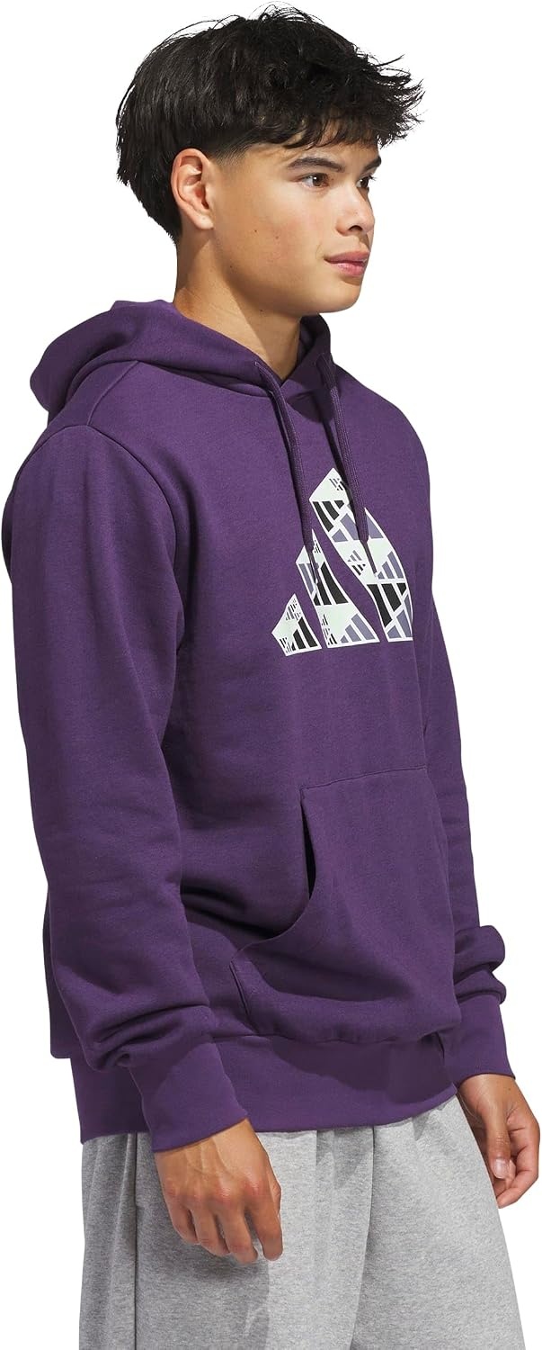 image:imageadidas Mens Big Logo Graphic HoodieAurora Plum
