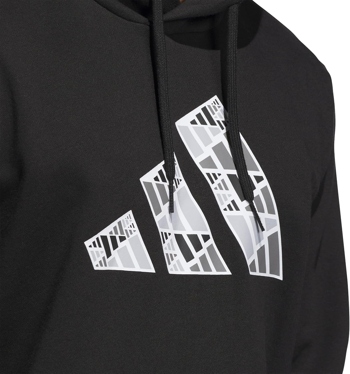 image:imageadidas Mens Big Logo Graphic HoodieBlackWhite