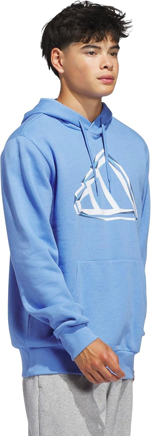image:imageadidas Mens Big Logo Graphic HoodieBlue FusionWhite