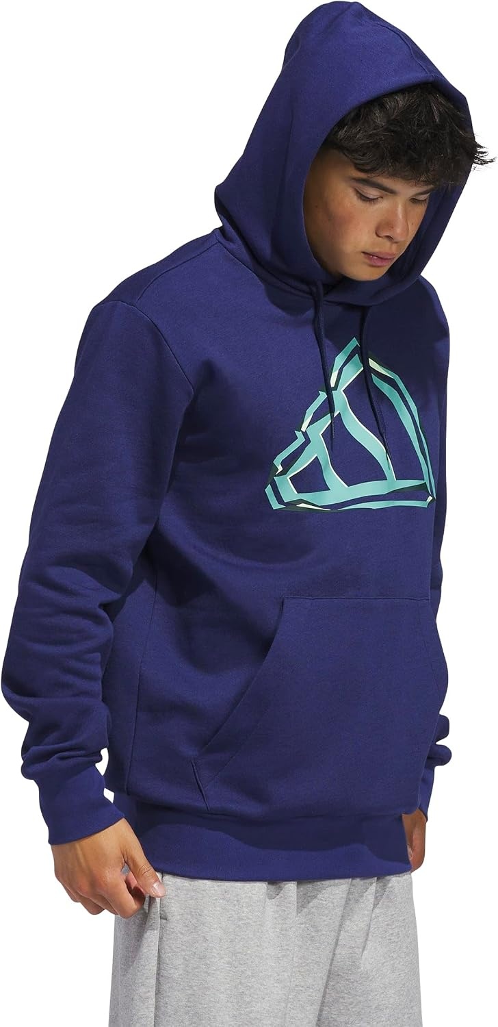 image:imageadidas Mens Big Logo Graphic HoodieDark BlueGreen