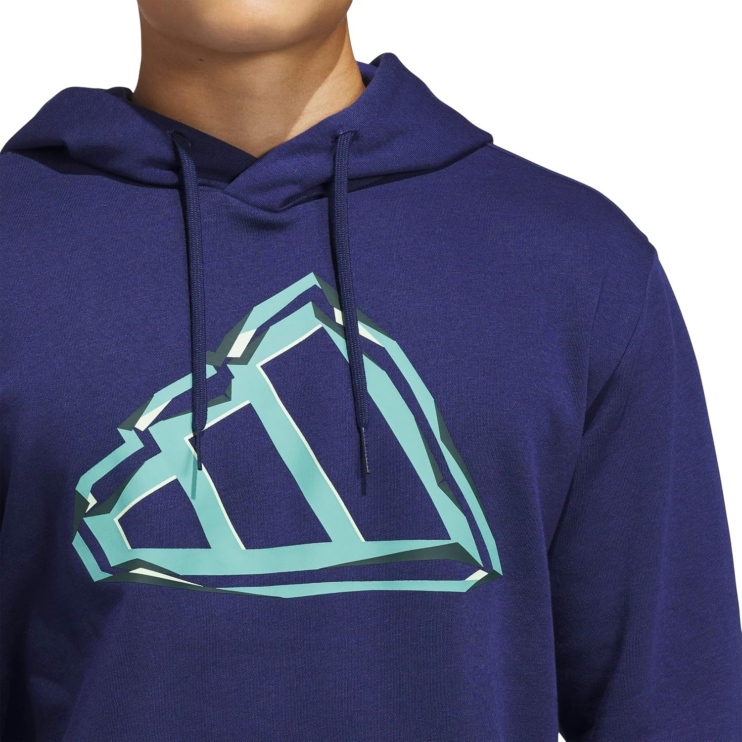 image:imageadidas Mens Big Logo Graphic HoodieDark BlueGreen
