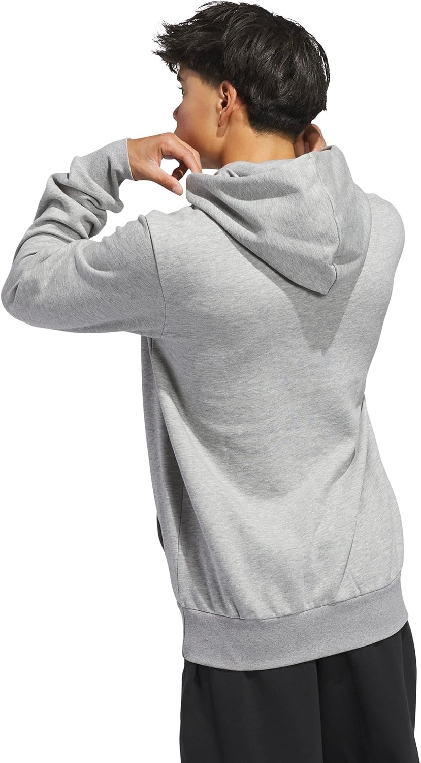 image:imageadidas Mens Big Logo Graphic HoodieMedium Grey HeatherBlue