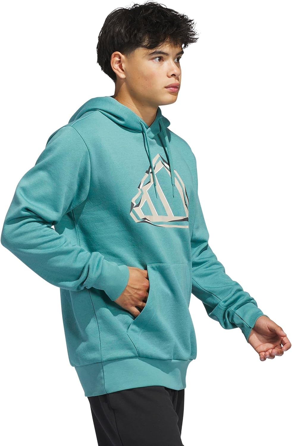 image:imageadidas Mens Big Logo Graphic HoodiePowder TealGrey