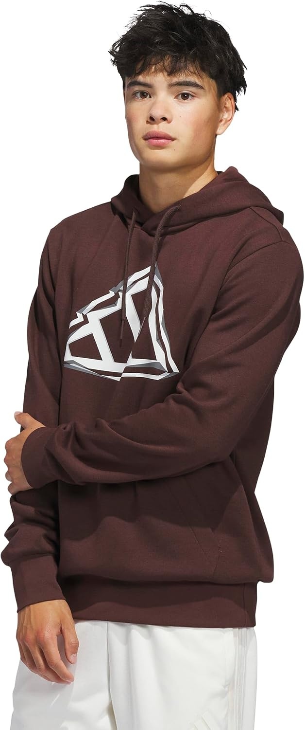 image:imageadidas Mens Big Logo Graphic HoodieShadow Brown