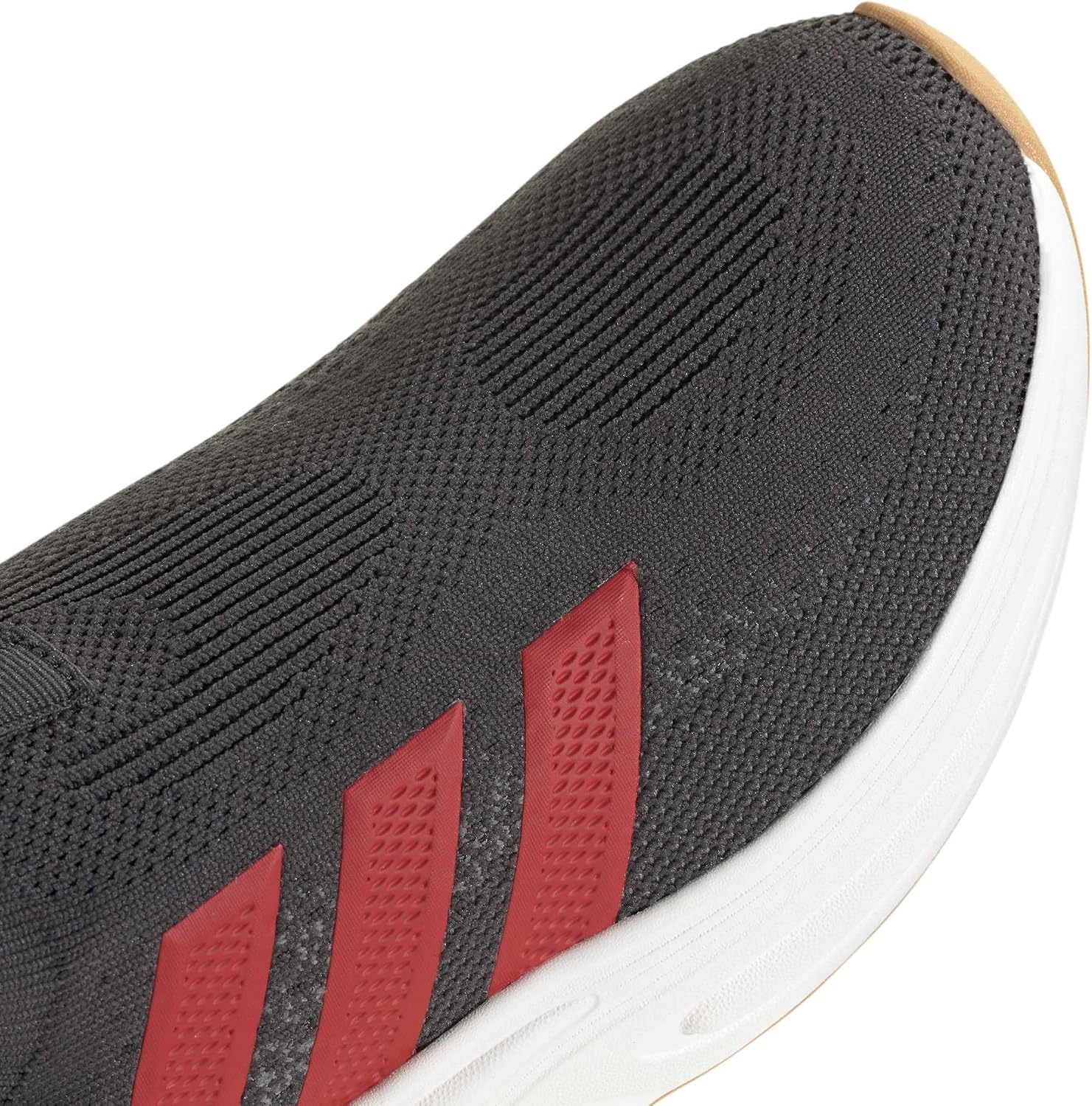 image:imageadidas Mens Cloudfoam Cuxxion Sock Slip On Sneakers Shoes Casual GreyCarbonBetter ScarletWhite