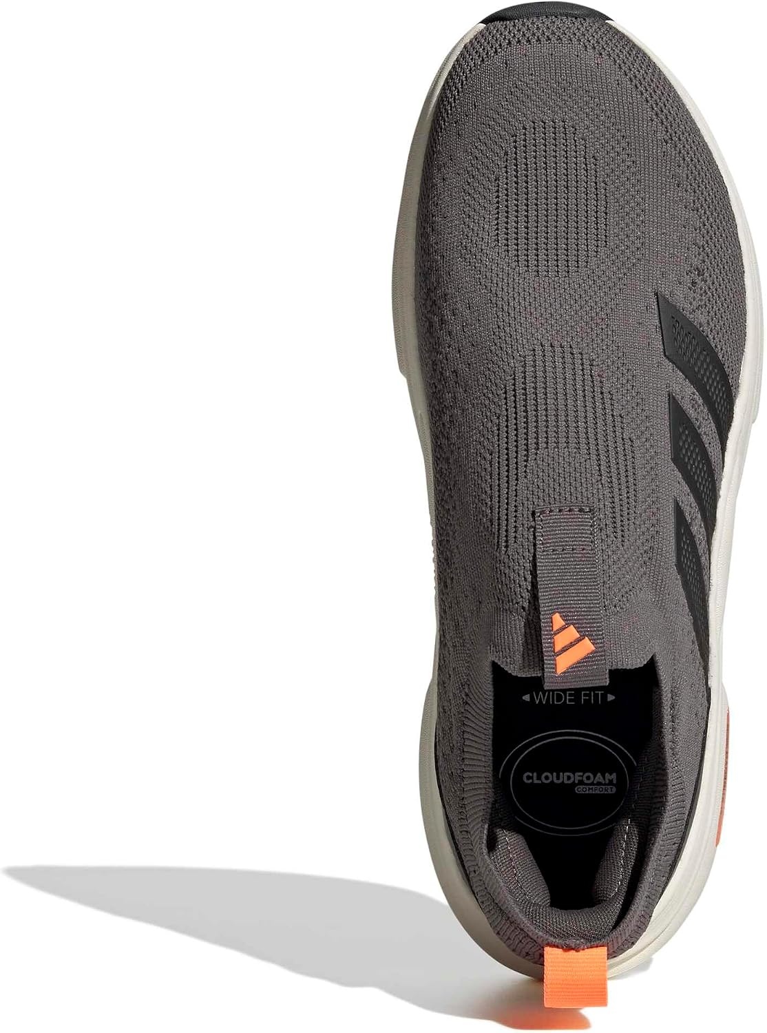 image:imageadidas Mens Cloudfoam Cuxxion Sock Slip On Sneakers Shoes Casual GreyCharcoalCarbonLucid Orange