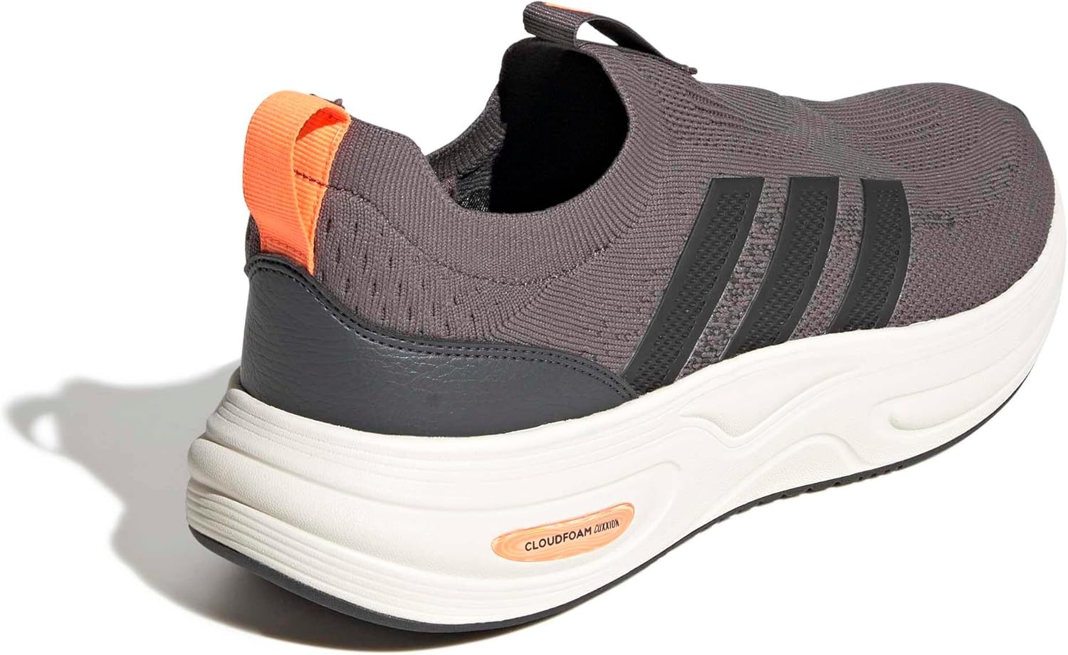 image:imageadidas Mens Cloudfoam Cuxxion Sock Slip On Sneakers Shoes Casual GreyCharcoalCarbonLucid Orange