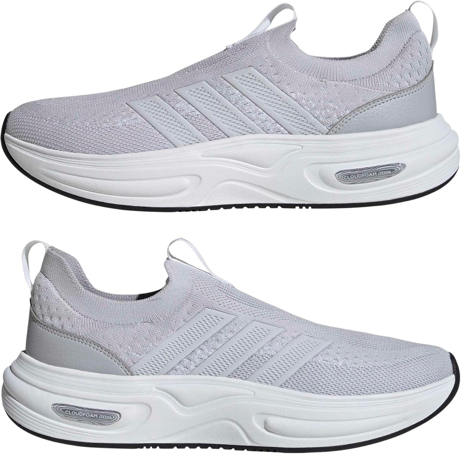 image:imageadidas Mens Cloudfoam Cuxxion Sock Slip On Sneakers Shoes Casual GreyLight Solid GreyDash GreyWhite