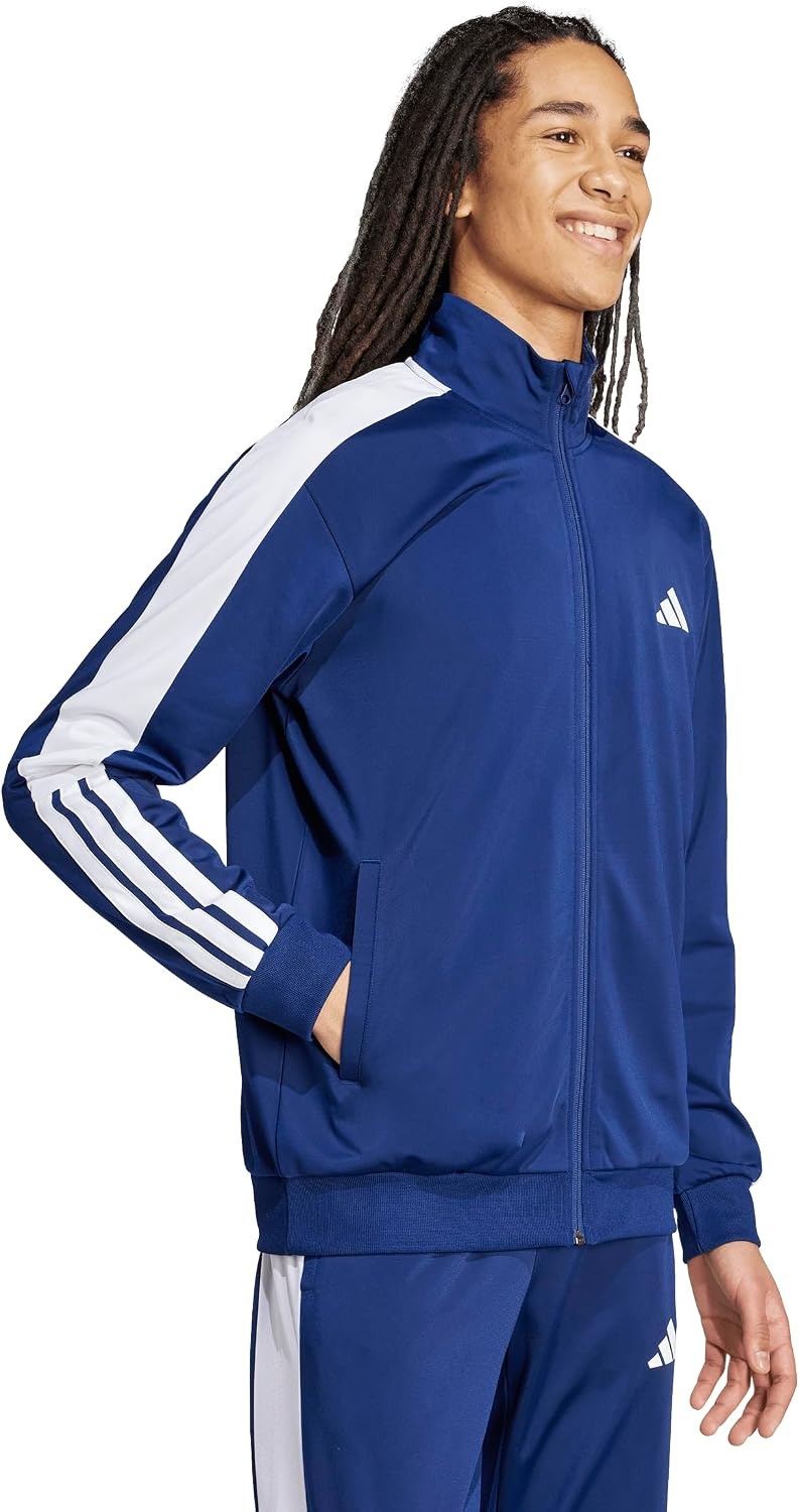 image:imageadidas Mens Colorblock Track TopDark BlueWhite