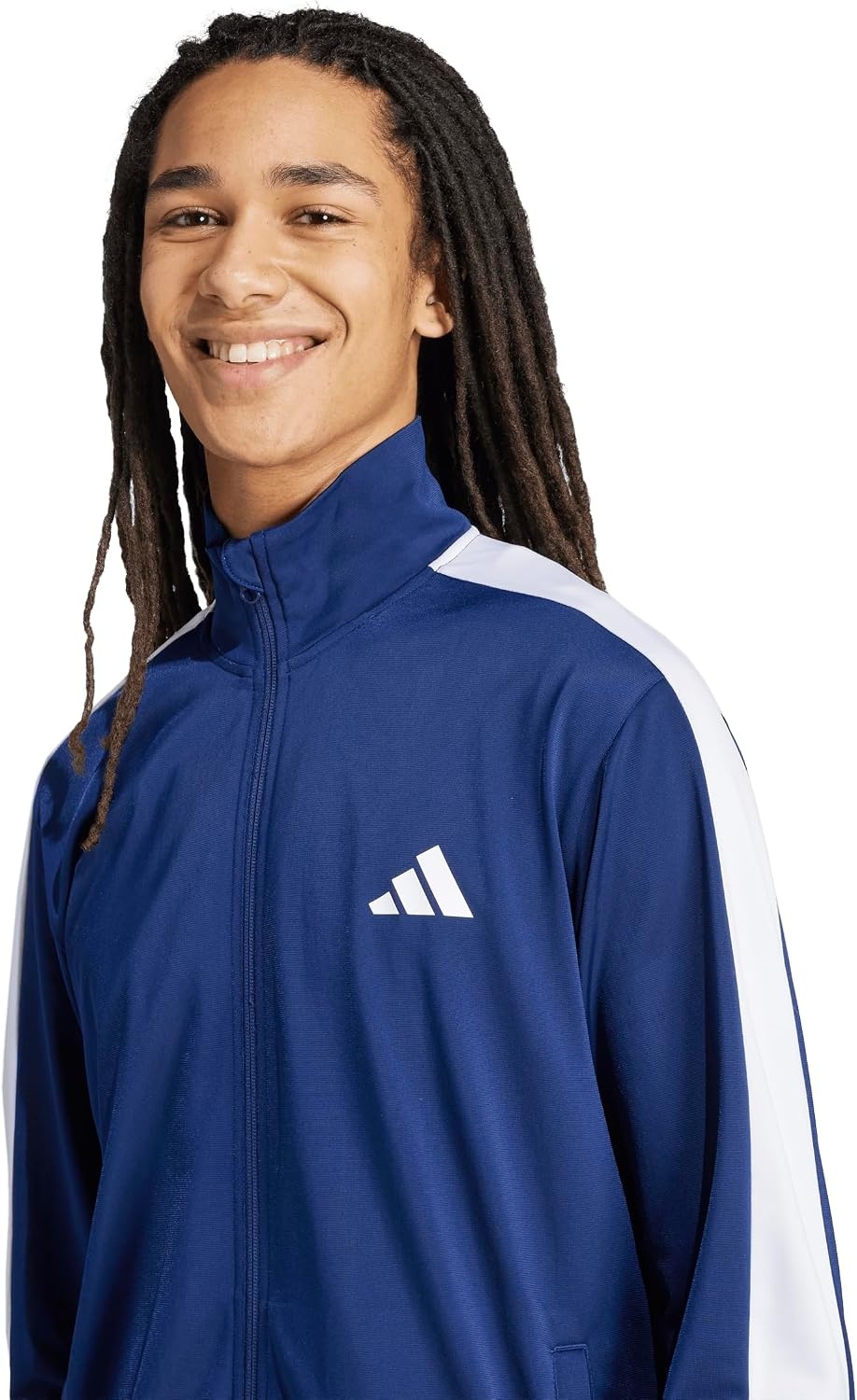 image:imageadidas Mens Colorblock Track TopDark BlueWhite