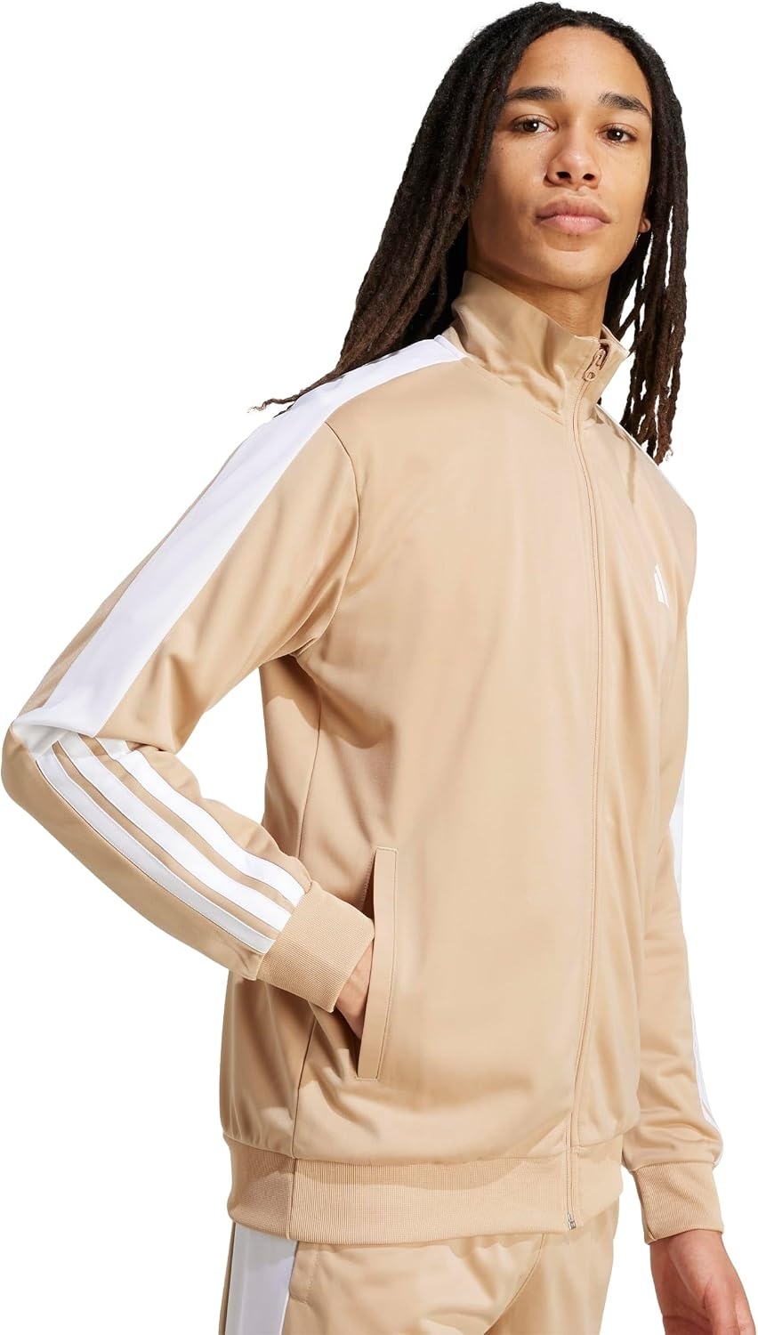 image:imageadidas Mens Colorblock Track TopWarm SandstoneWhite