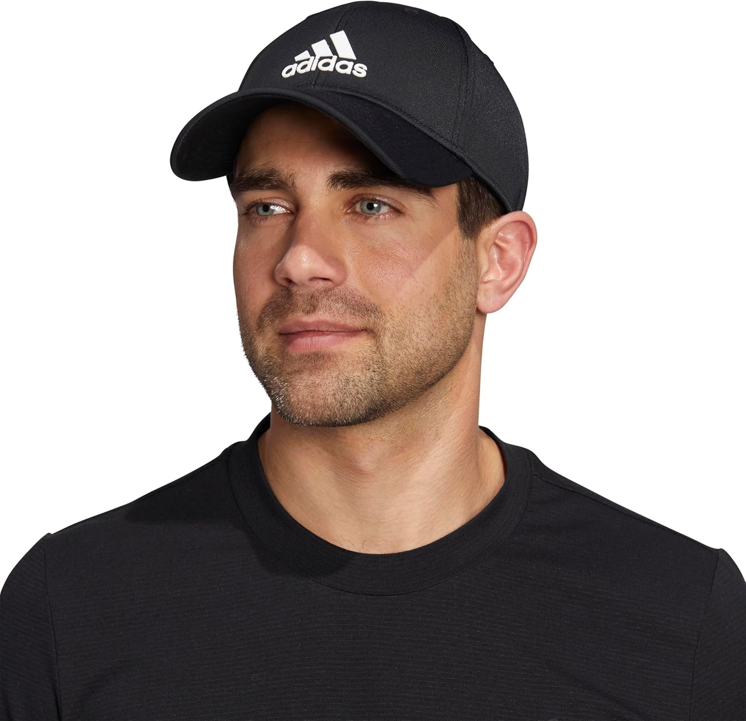 image:imageadidas Mens Decision Structured Adjustable CapBlackWhite