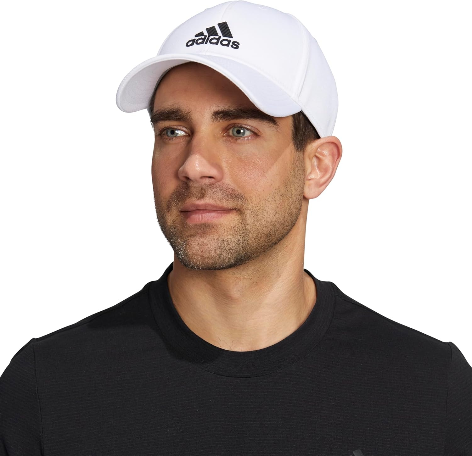 image:imageadidas Mens Decision Structured Adjustable CapWhiteBlack