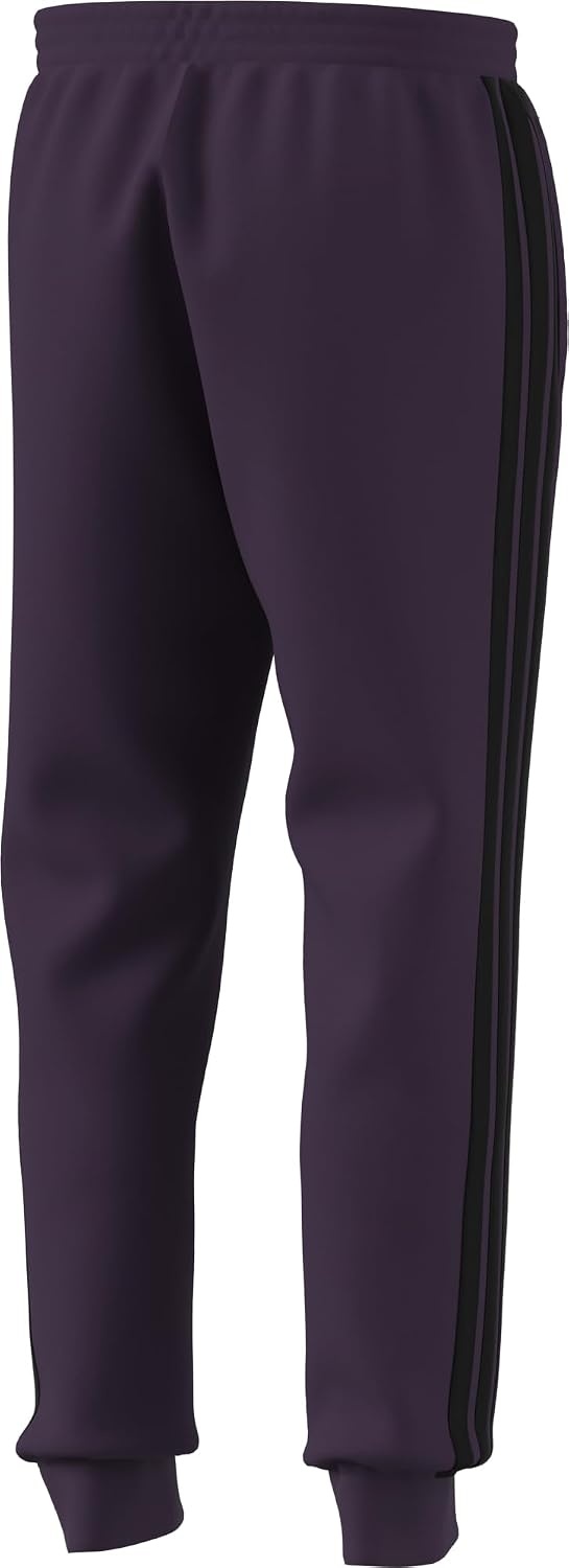 image:imageadidas Mens Essentials 3Stripes Fleece PantsAurora PlumBlack