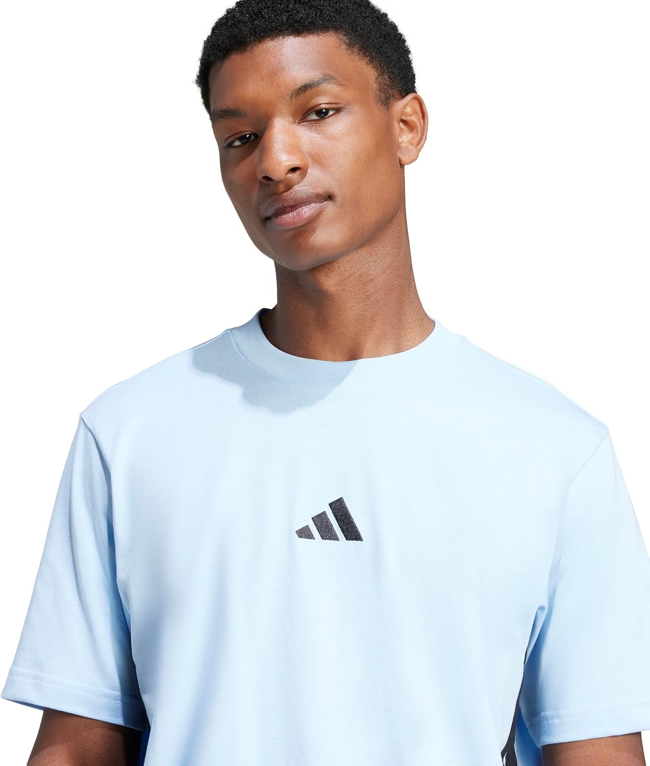 image:imageadidas Mens Essentials 3Stripes Single Jersey TShirtBlueBlack