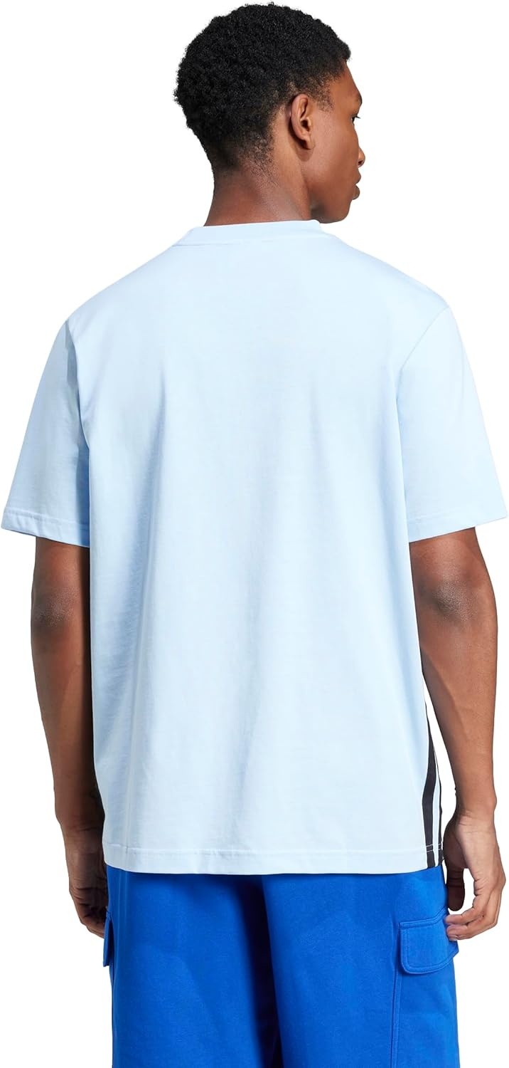 image:imageadidas Mens Essentials 3Stripes Single Jersey TShirtBlueBlack