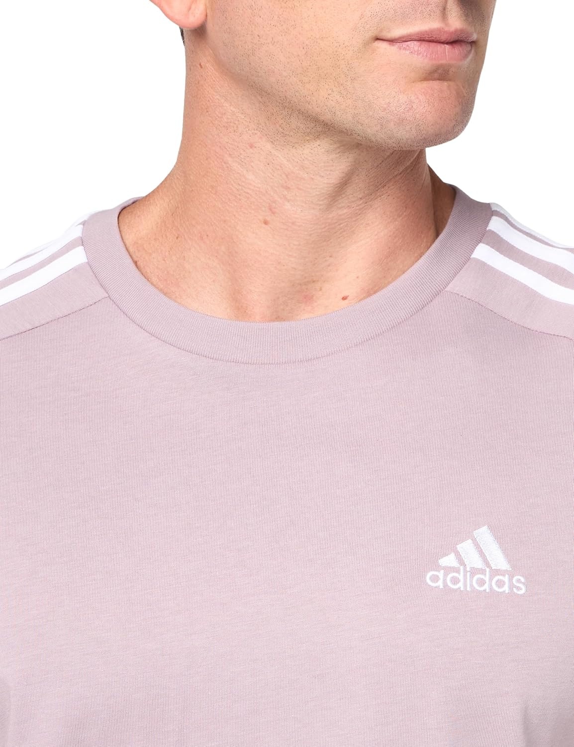 image:imageadidas Mens Essentials 3Stripes Single Jersey TShirtPreloved Fig