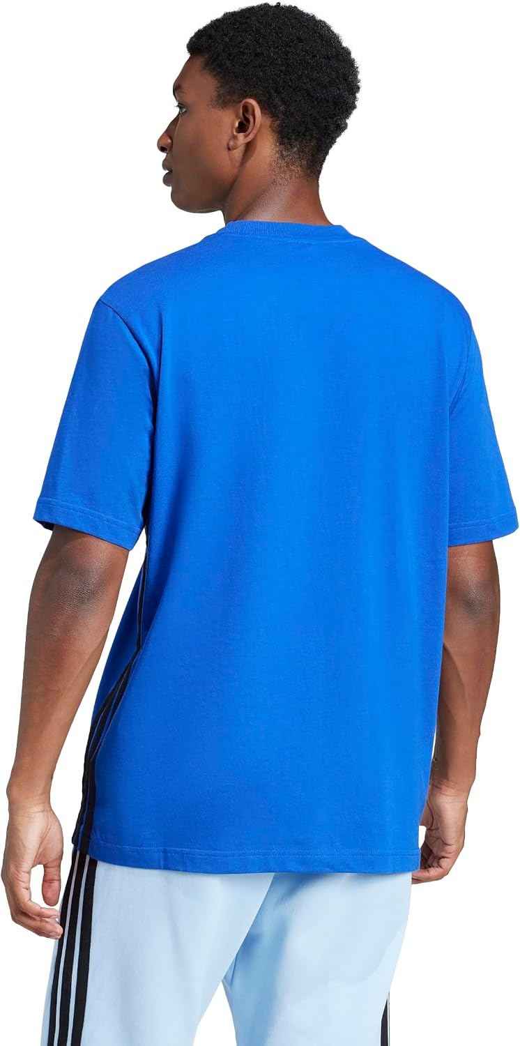 image:imageadidas Mens Essentials 3Stripes Single Jersey TShirtTeam Royal BlueBlack