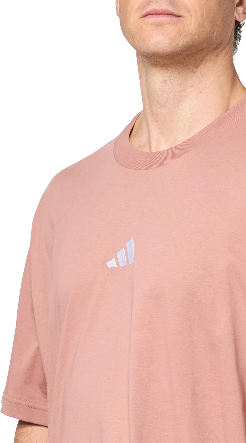 image:imageadidas Mens Essentials 3Stripes Single Jersey TShirtWarm ClayWhite