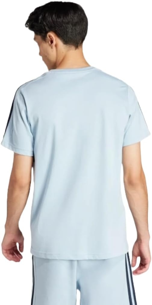 image:imageadidas Mens Essentials 3Stripes Single Jersey TShirtWonder Blue