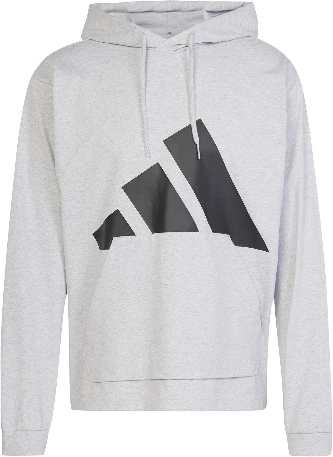 image:imageadidas Mens Essentials Big Logo Single Jersey HoodieLight Grey HeatherBlack
