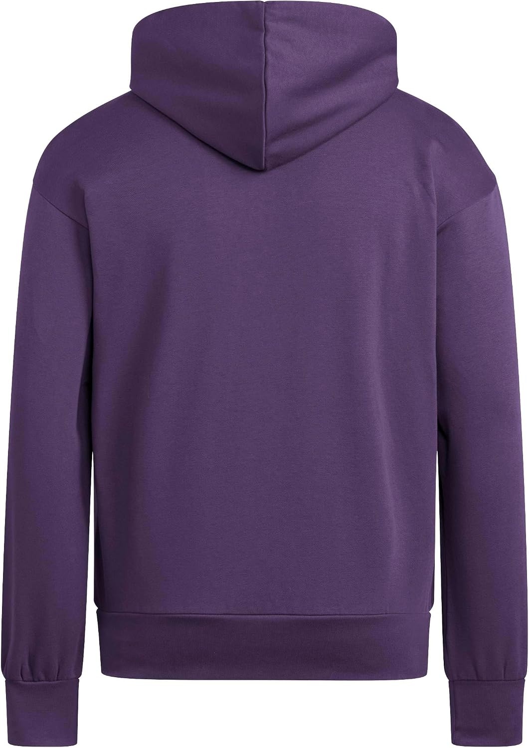 image:imageadidas Mens Essentials Feel Cozy Fleece Hoodie SweatshirtAurora PlumBlack