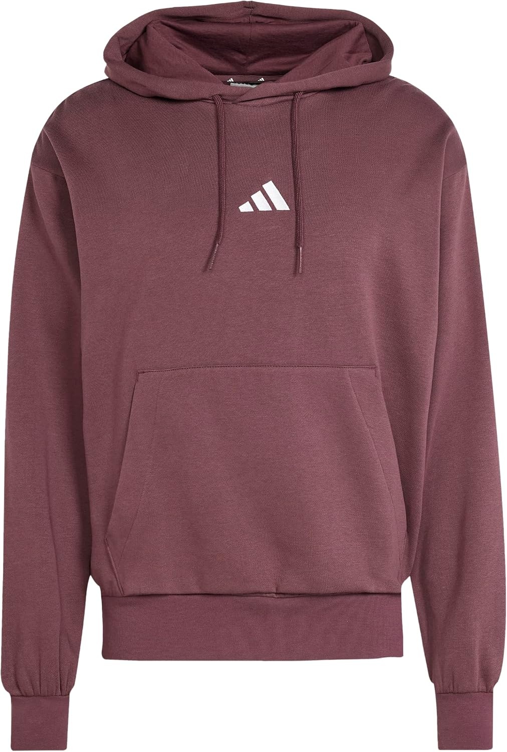 image:imageadidas Mens Essentials Feel Cozy Fleece Hoodie SweatshirtAurora RubyWhite