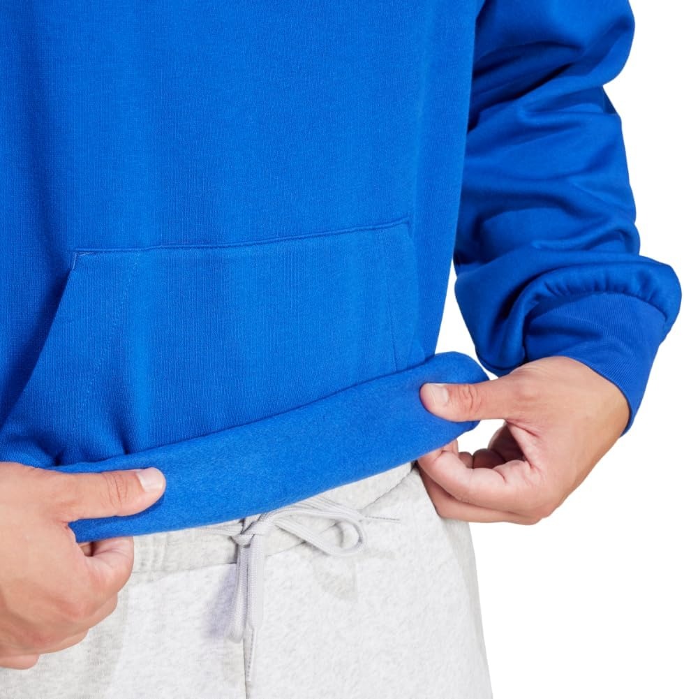 image:imageadidas Mens Essentials Feel Cozy Fleece Hoodie SweatshirtTeam Royal BlueBlack