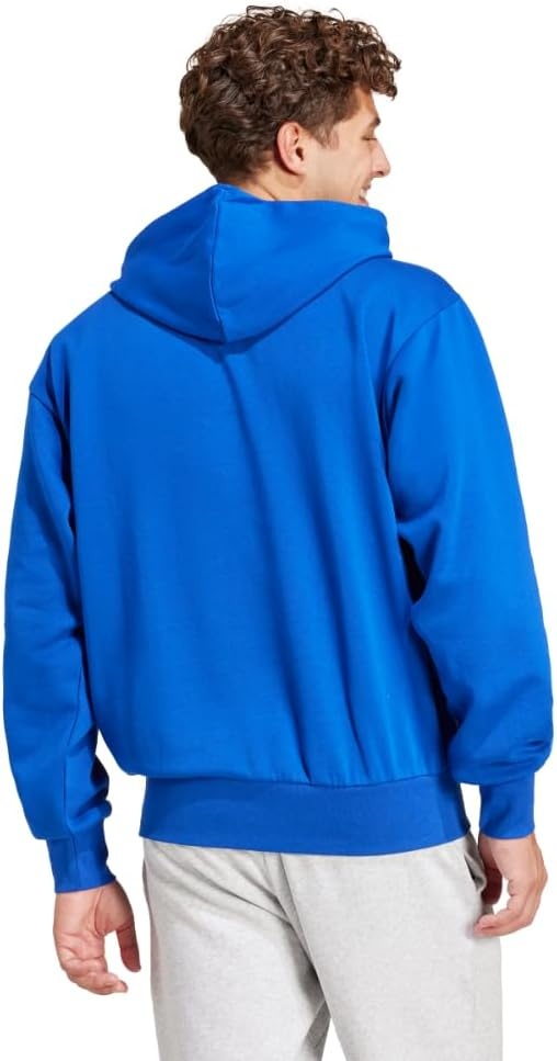 image:imageadidas Mens Essentials Feel Cozy Fleece Hoodie SweatshirtTeam Royal BlueBlack