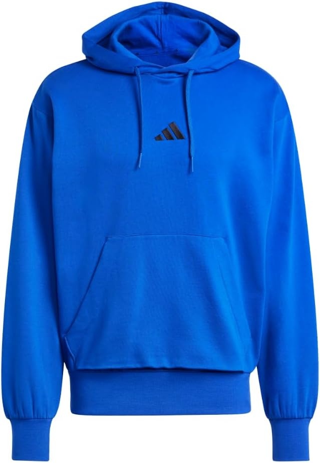 image:imageadidas Mens Essentials Feel Cozy Fleece Hoodie SweatshirtTeam Royal BlueBlack